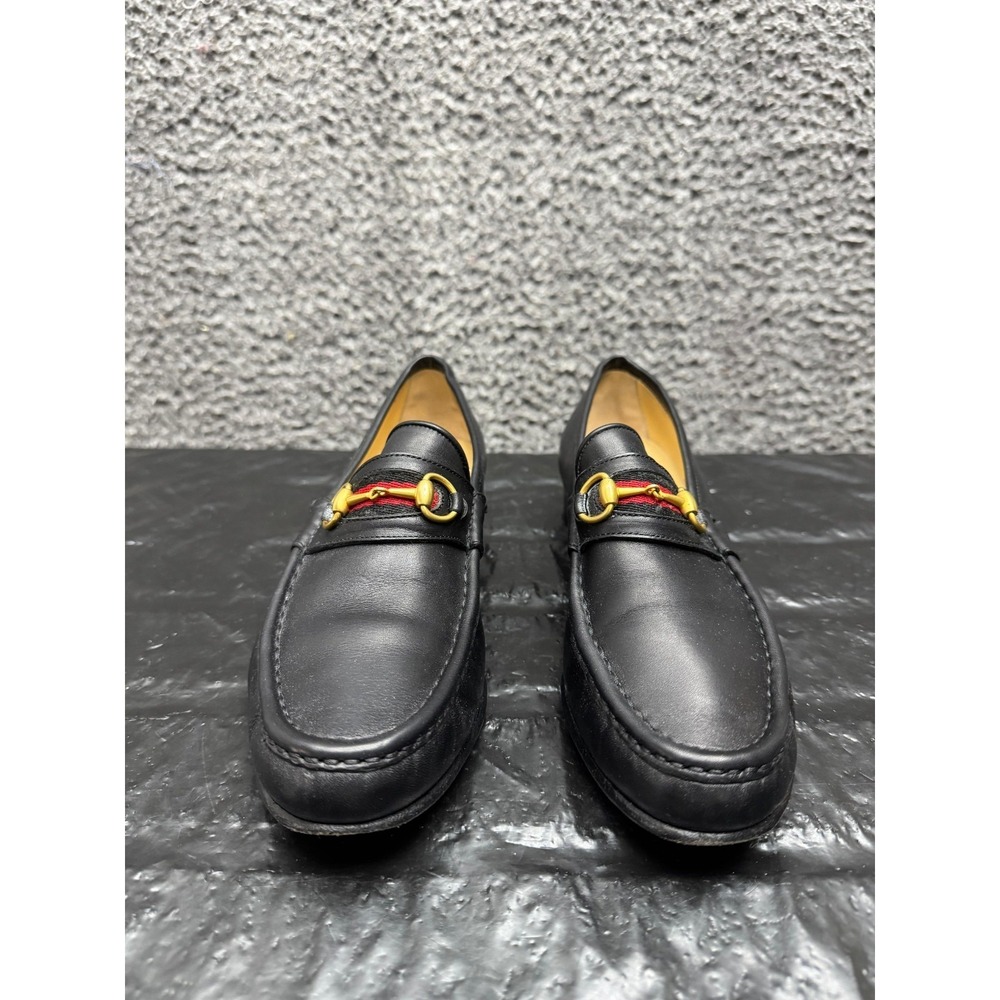 Vintage Gucci Classic Horsebit Slip On Casual Loafers Black Womens 39.5B EU - Picture 2 of 11